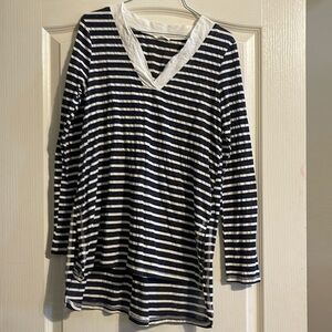 Navy and white stripe tunic